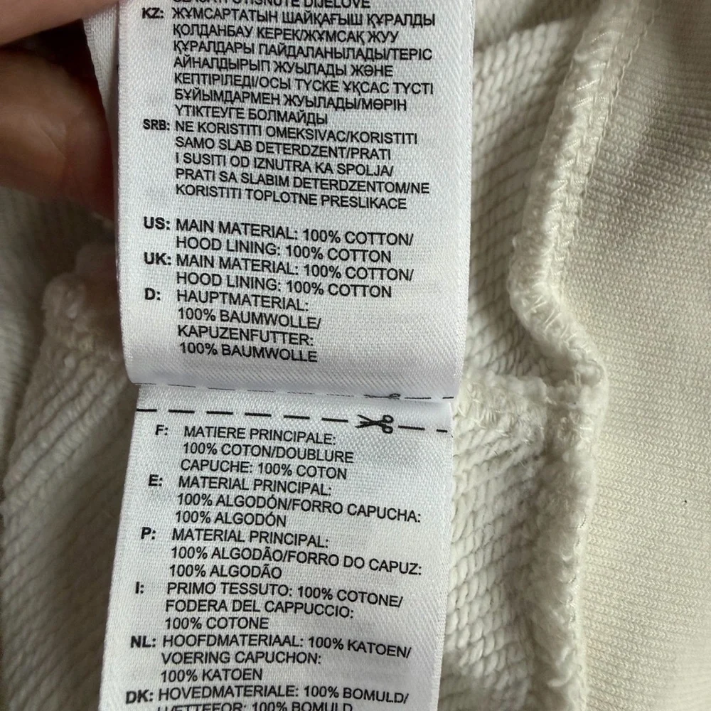 Adidas Originals Trefoil Off White 100%‎ Cotton Hoodie